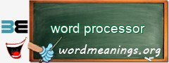 WordMeaning blackboard for word processor